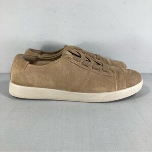 Vionic Jean Suede Sneakers Casual Shoes Tan White Women 6